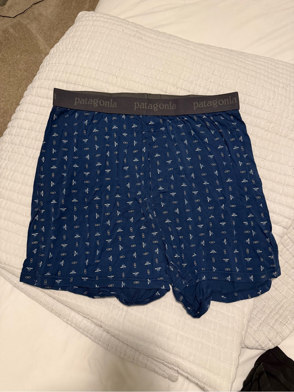 Patagonia Men’s Dark Blue Printed Boxers